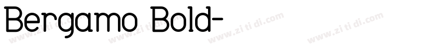 Bergamo Bold字体转换